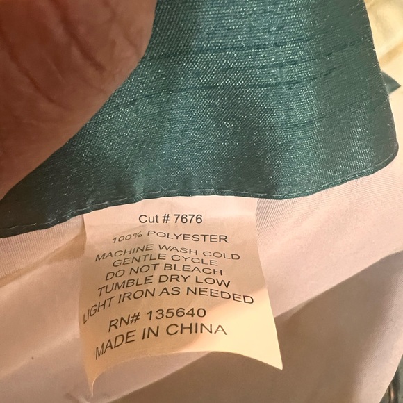 COPY - COPY - COPY - Teal silk look window panels - 54 x 92 inches - Picture 6 of 6